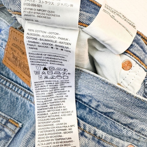 Levi's Wedgie Straight Medium Wash Button Fly Denim Jeans SZ27 - Picture 6 of 8
